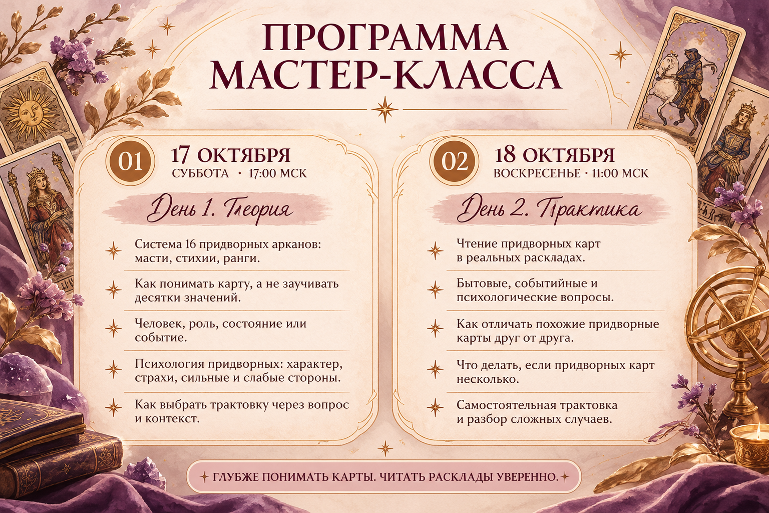 Программа мастер-класса по таро